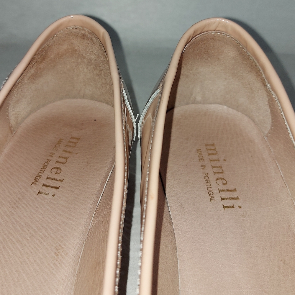 Minelli Women Loafers Size 38 EU Nude LeatherCasual Flats Comfort Low Heel Shoes - Picture 9 of 10